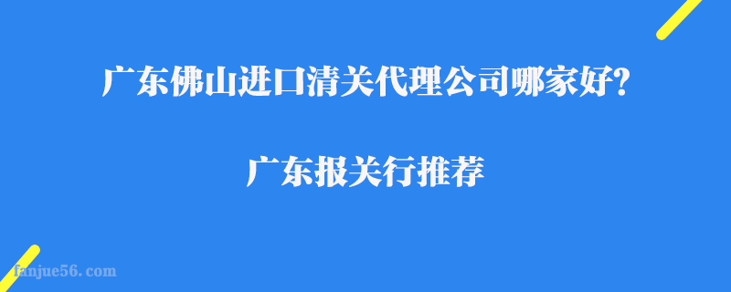 廣東佛山進口清關代理公司哪家好？廣東報關行推薦